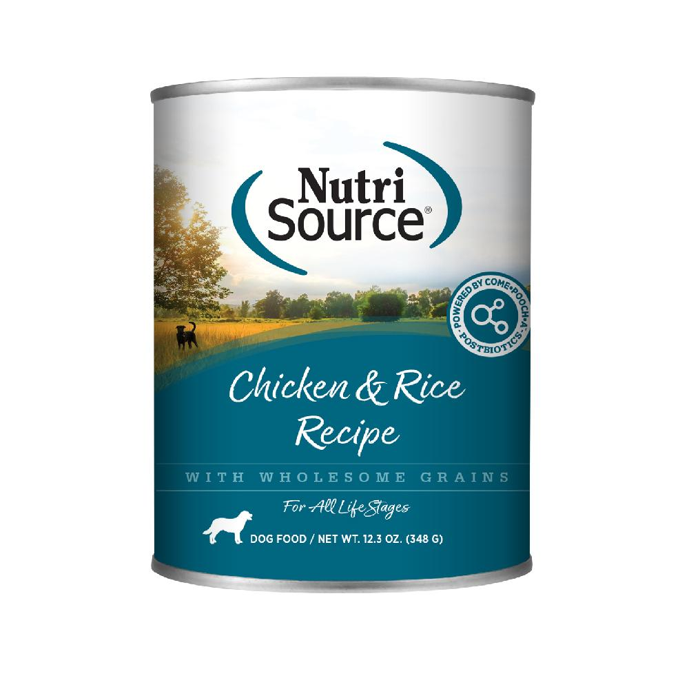 Nutrisource Canine Canned || Chicken & Rice Recipe (12.3oz)