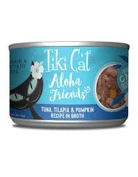 Tiki Cat Aloha Friends || Tuna, Tilapia & Pumpkin Recipe in Broth (2.8oz)