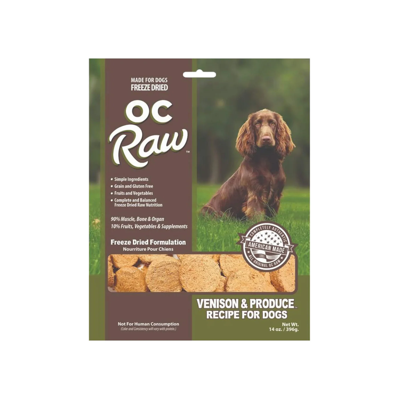 OC Raw Freeze Dried Sliders || Venison & Produce Recipe (14oz)