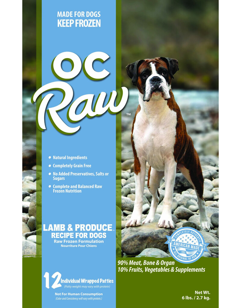 OC Raw Frozen Foods - Lamb & Produce Recipe (6lb)