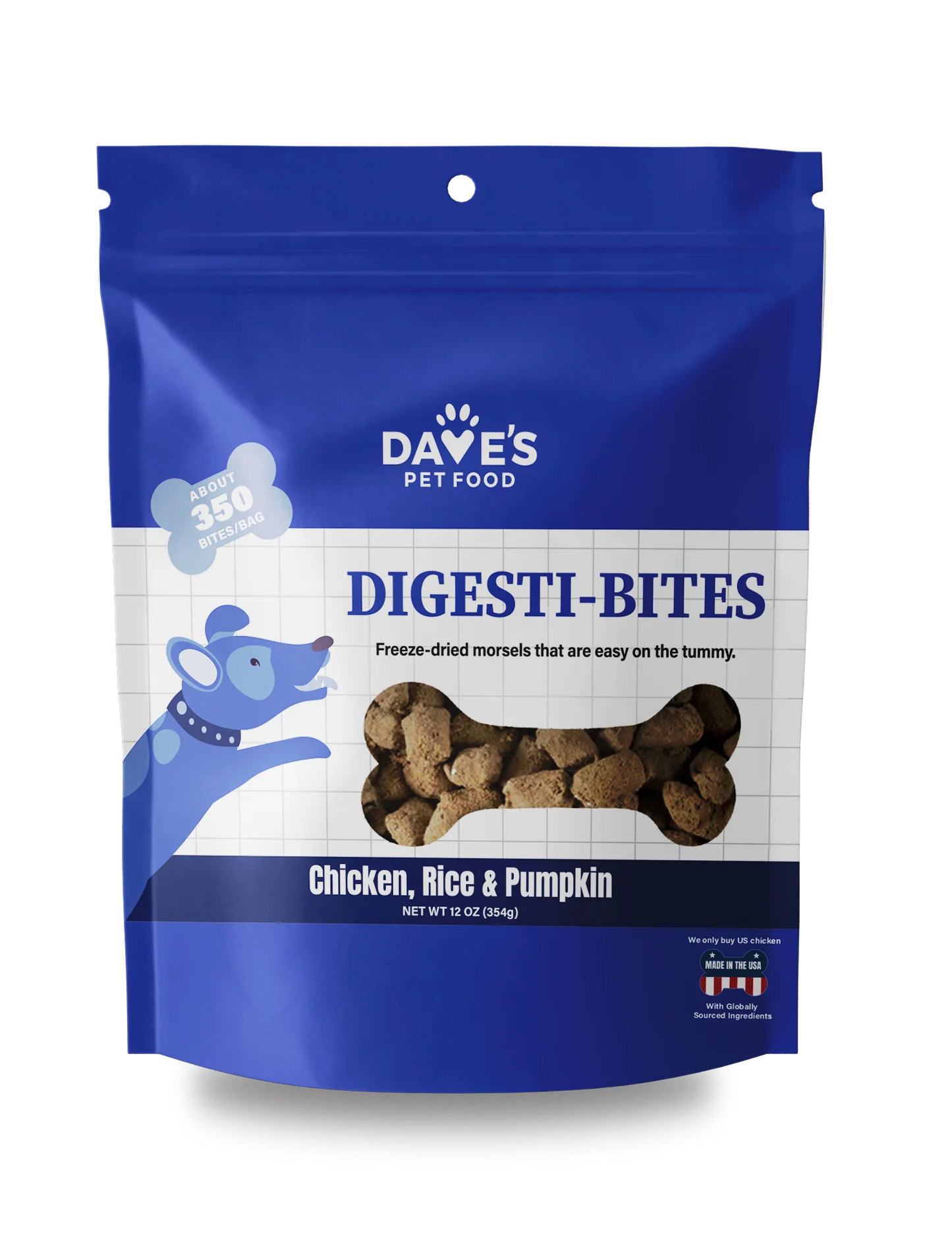 Dave's Pet Foods Freeze Dried || Chicken, Rice, & Pumpkin (12oz)