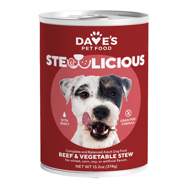 Dave's Pet Food Stewlicious Beef and Vegetable Cuts in Gravy 13.2oz