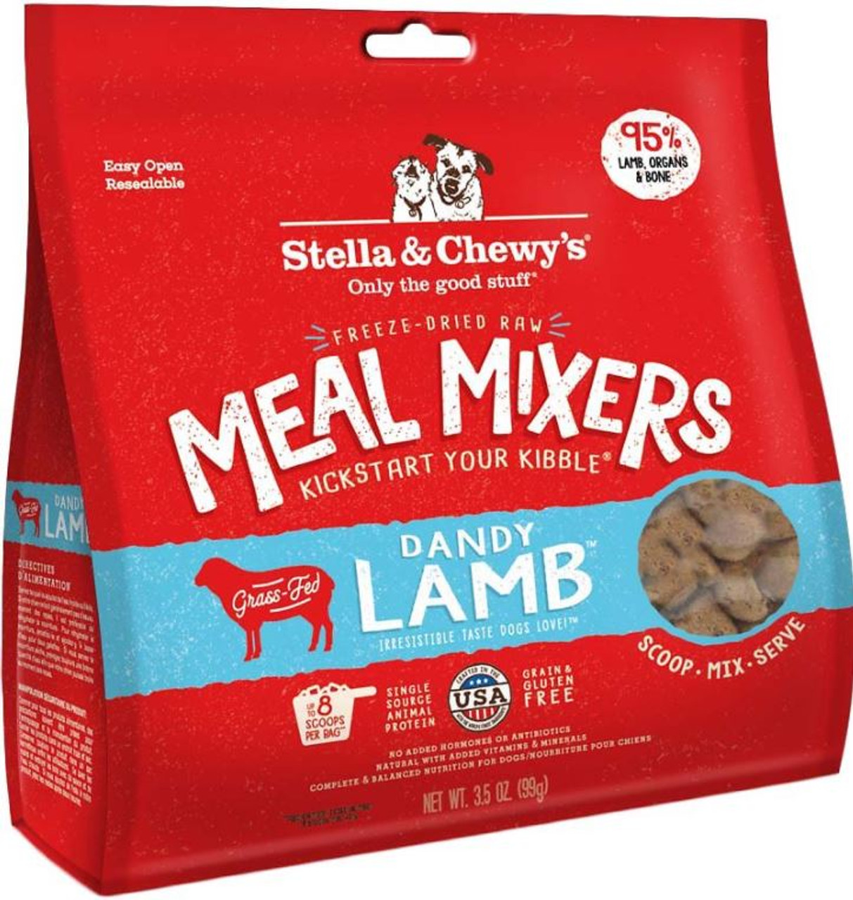 Stella and Chewy's Meal Mixers Freeze Dried Raw Dandy Lamb