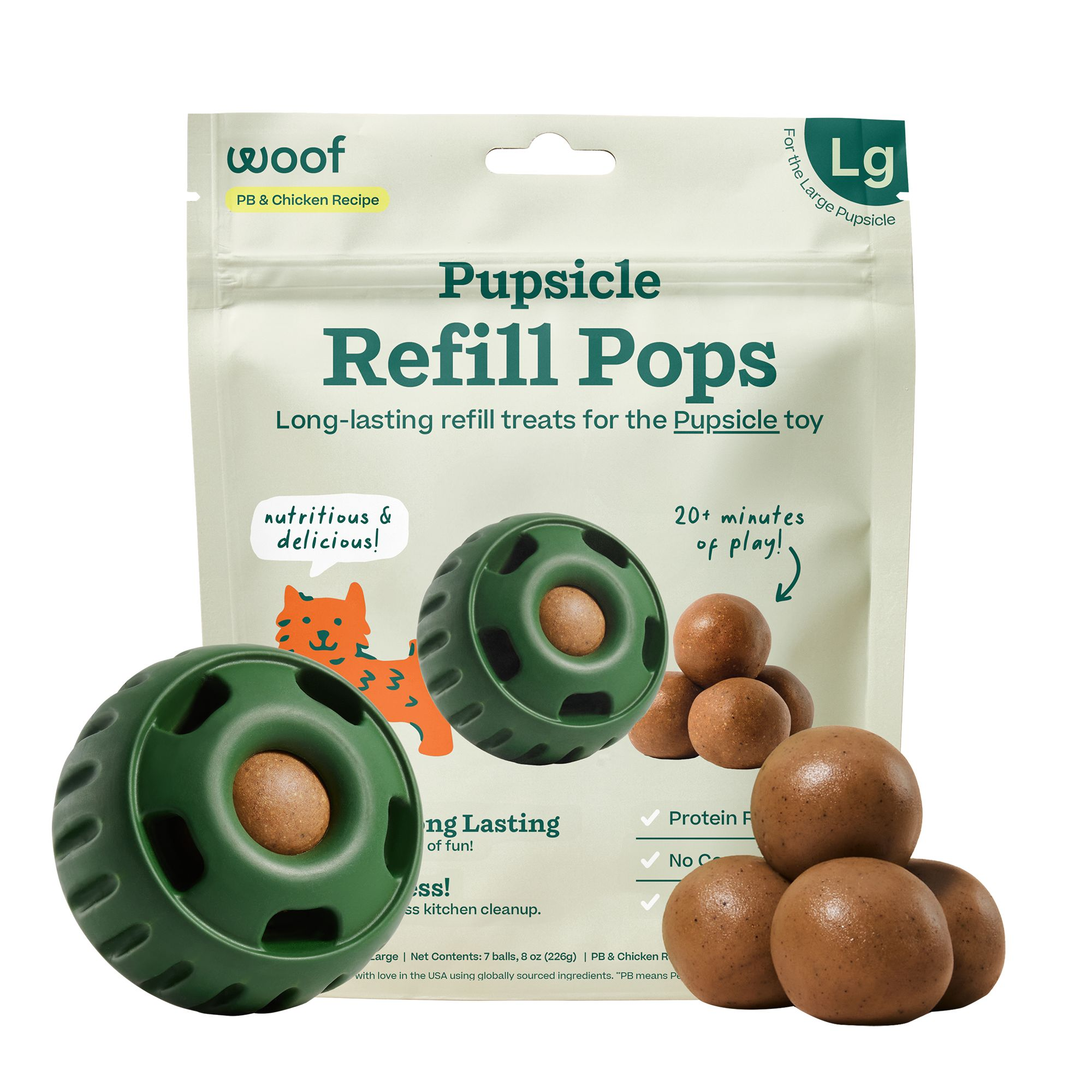 WOOF Refill Pops || PB & Chicken Recipe