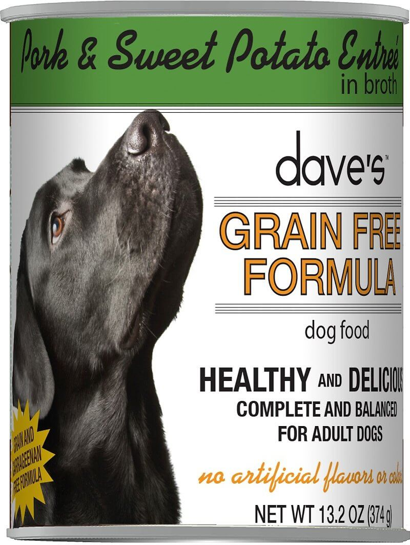 Dave's Pet Food Grain Free Formula Pork and Sweet Potato Adult Recipe 13.2oz