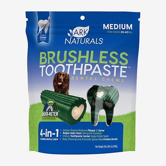 Natural Arks Brushless Toothpaste || MEDIUM Dental Chews