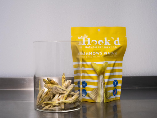 Totally Hook'd Natural Pet Treats || Freeze Dried Minnows Whole (1oz)
