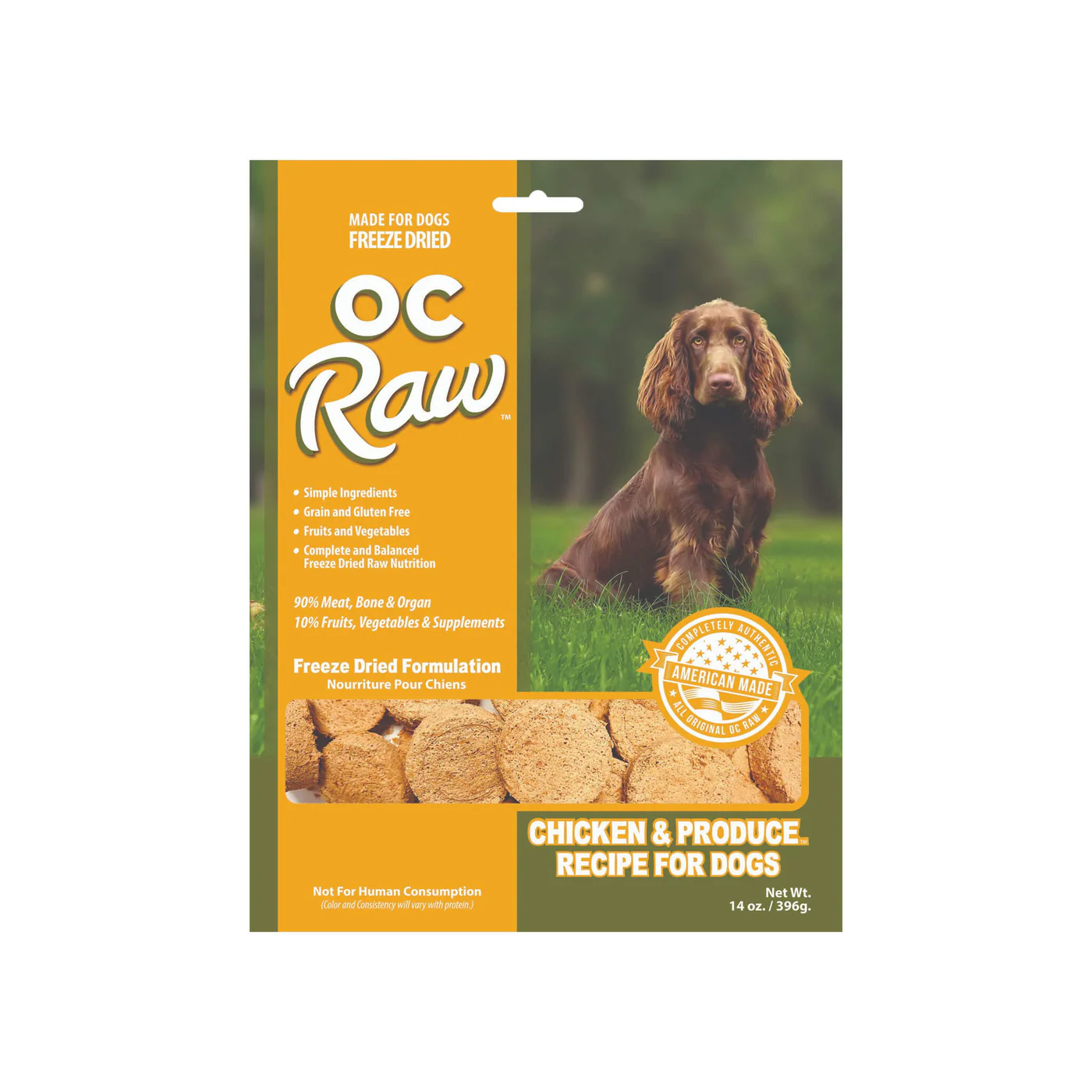 OC Raw Freeze Dried Sliders || Chicken & Produce Recipe (14oz)