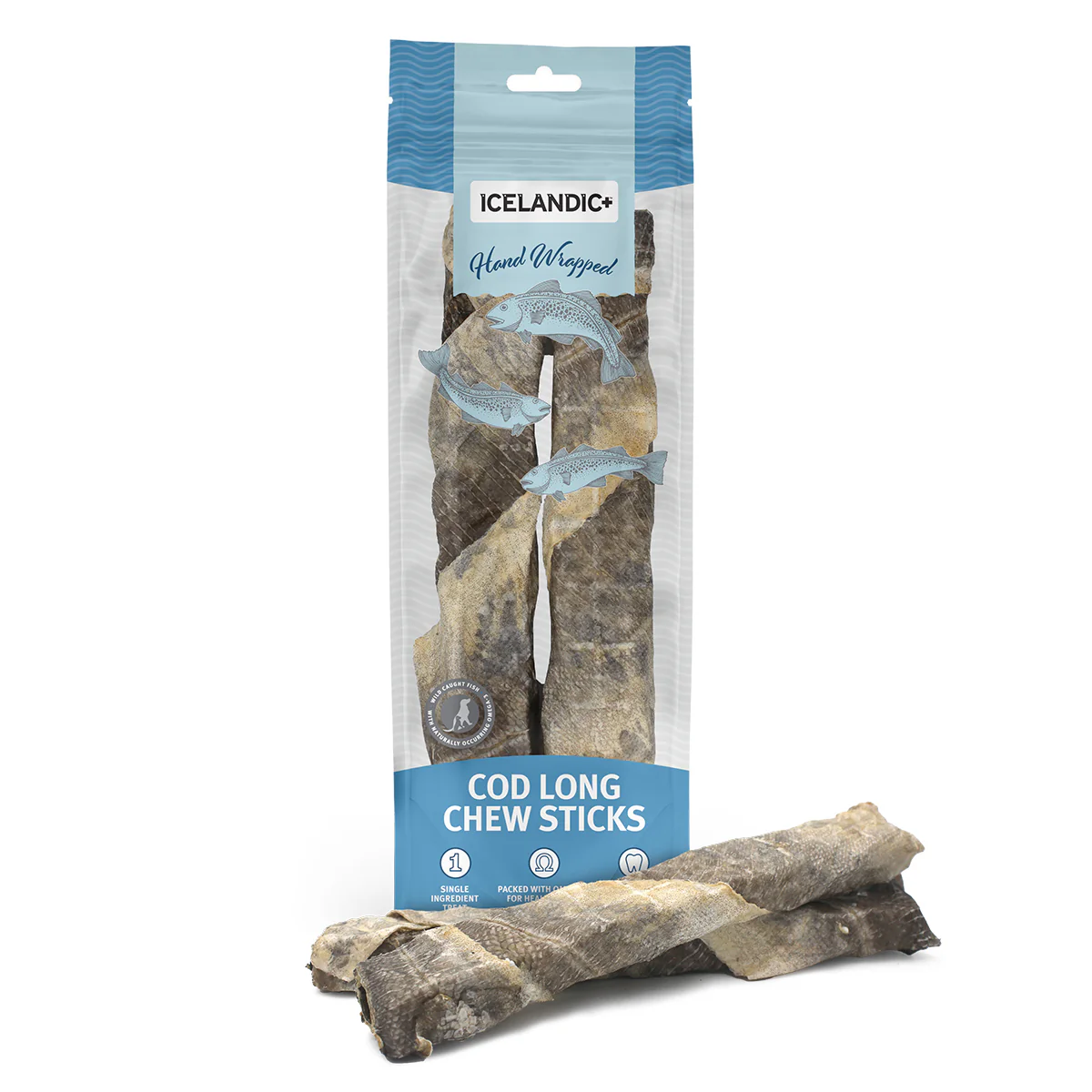 Icelandic+ Cod Hand Wrapped Long Chew Sticks