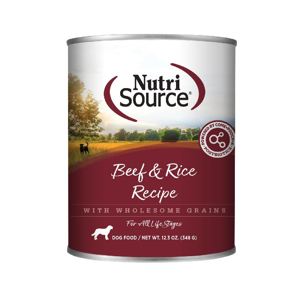 Nutrisource Canine Canned || Beef & Rice Recipe (12.3oz)
