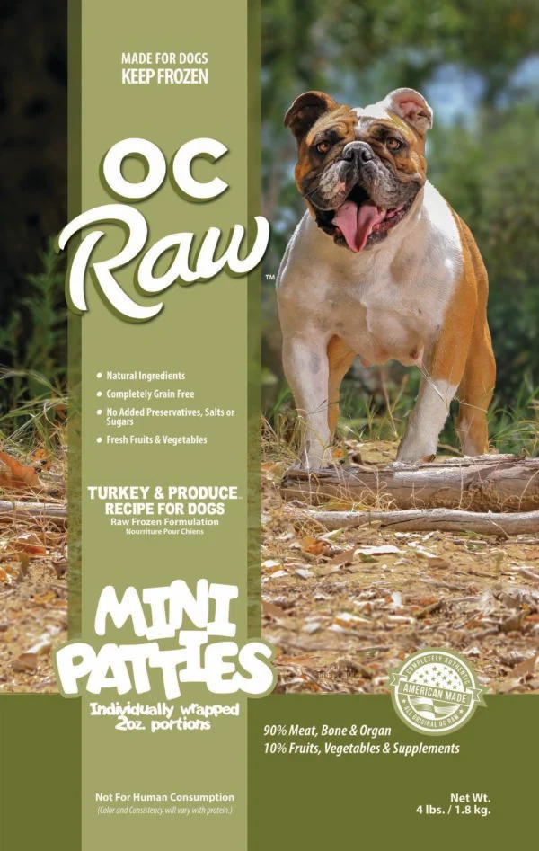 OC Raw Frozen Foods - Mini Patties Turkey & Produce Sliders