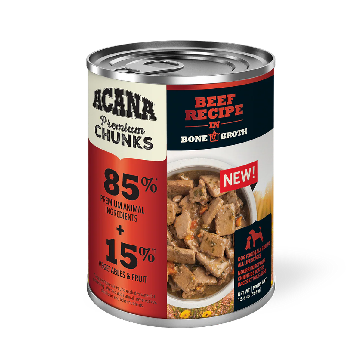Acana Premium Chunks Beef Recipe 12oz Cans