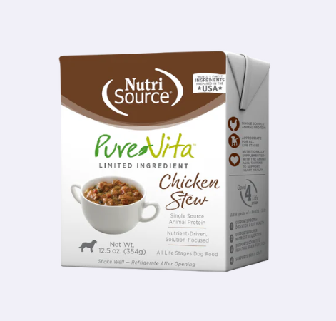 NutriSource Pure Vita Stews || Limited Ingredient Chicken Recipe (12.5oz)