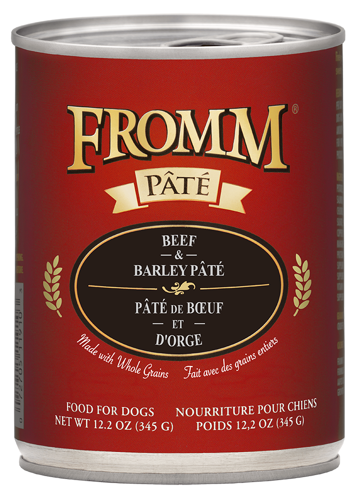 Fromm Family Beef and Barley Pâté Canned Dog Food - 12.2 oz Cans