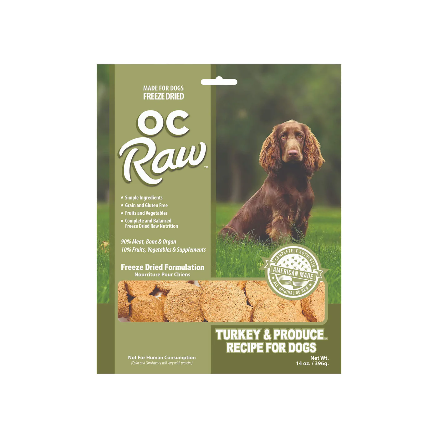 OC Raw Freeze Dried Sliders || Turkey & Produce Recipe (14oz)
