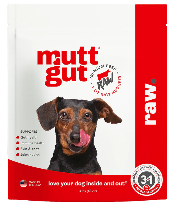 Mutt Gut Frozen Raw Beef Patties (3lb)