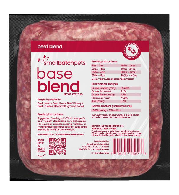 SmallBatchPets Base Blend || 2lb Beef