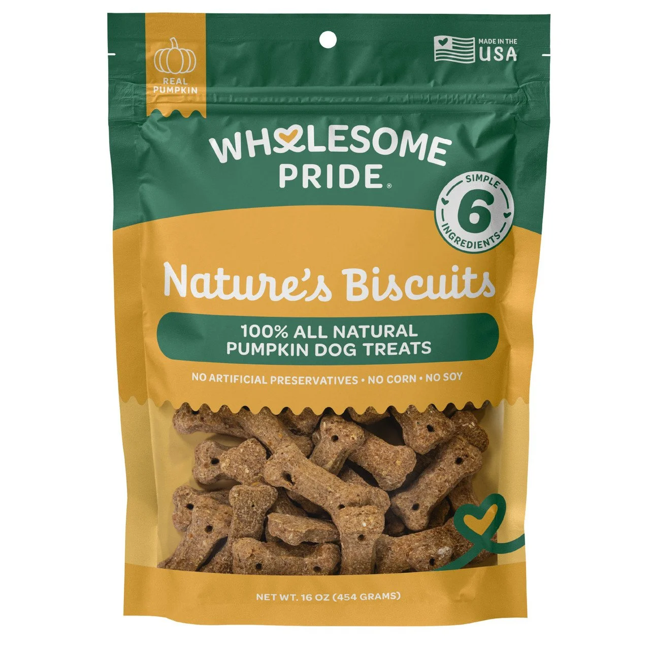 Wholesome Pride Natural Dog Treats || Nature's Biscuits 16oz