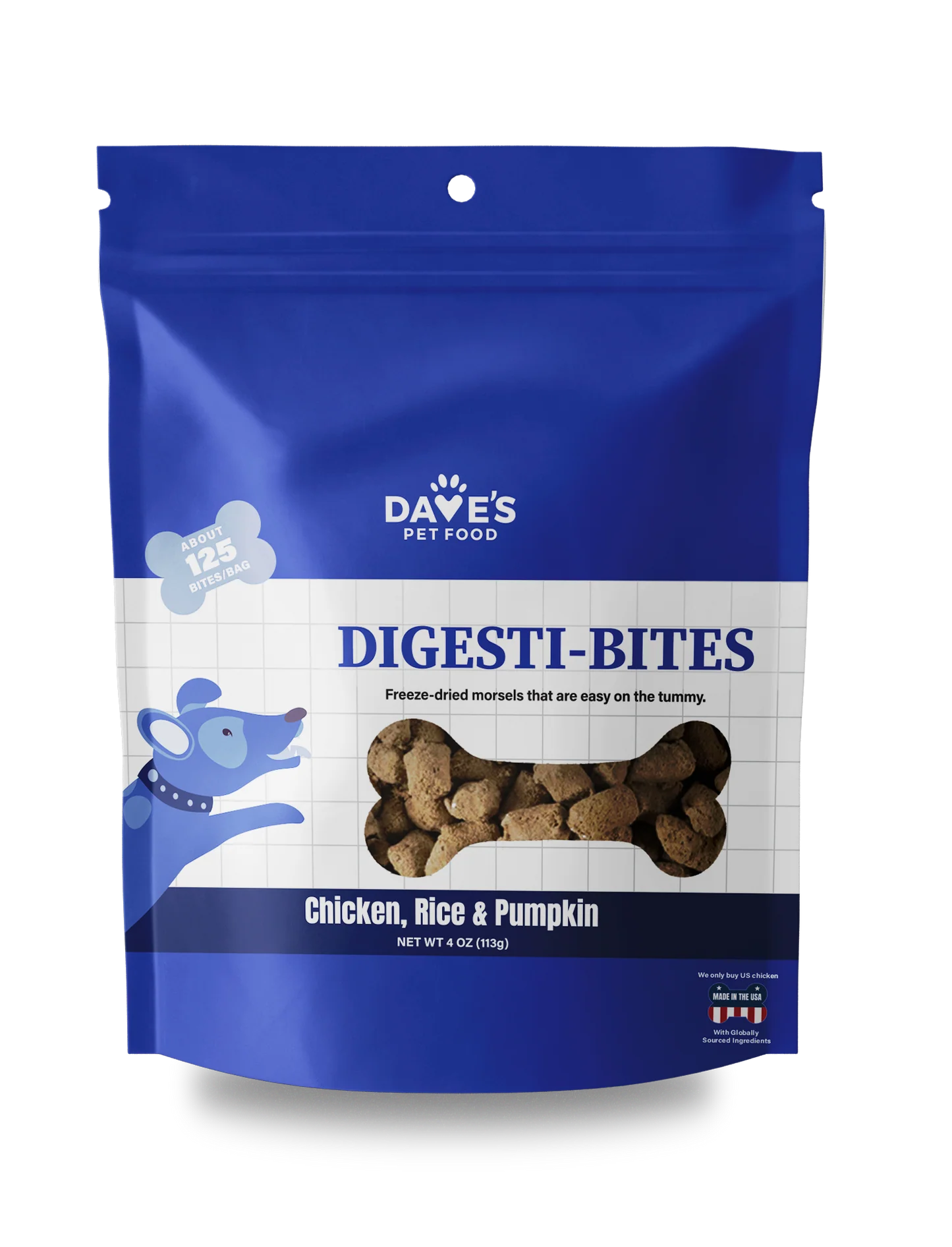 Dave's Pet Foods Freeze Dried || Chicken, Rice, & Pumpkin (4oz)
