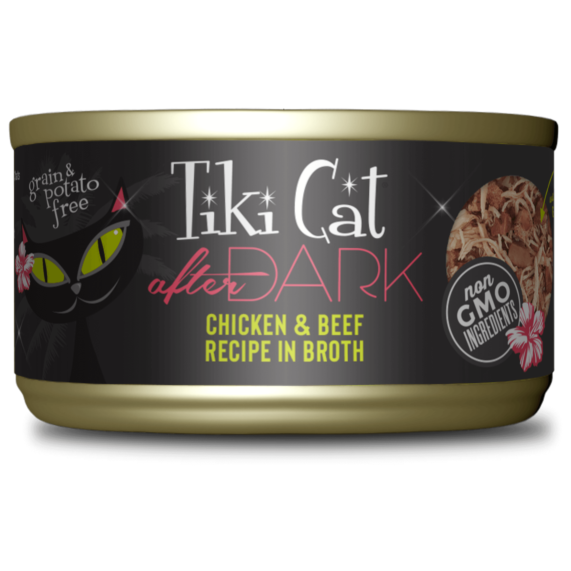 Tiki Cat After Dark || Chicken & Beef Recipe in Broth (5.5oz)
