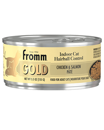 Fromm GOLD Indoor Cat Hairball Control Chicken and Salmon Pâté Canned Cat Food