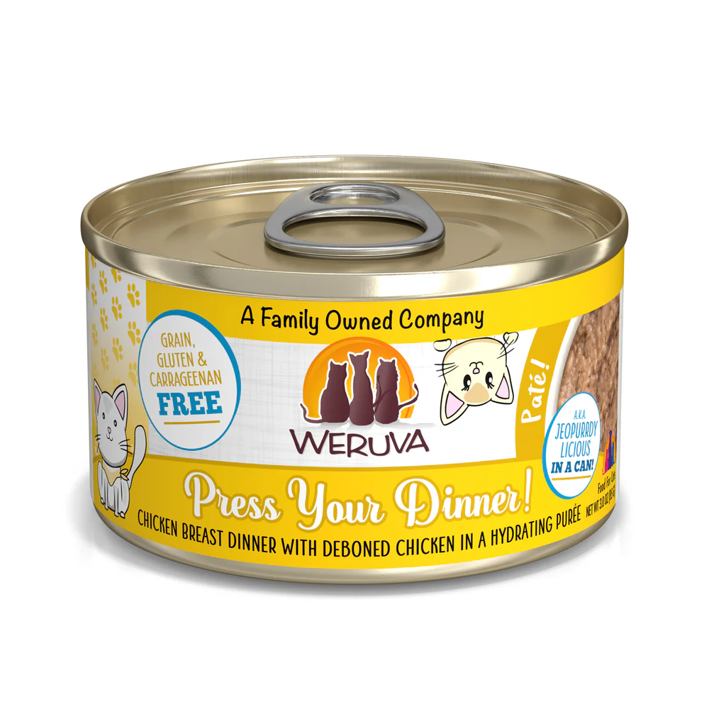 Weruva Press Your Dinner! Chicken Dinner Canned Cat Pate 3oz