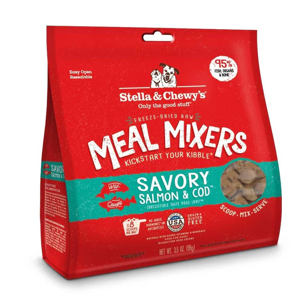 Stella and Chewy's Freeze Dried Raw Meal Mixers Food Topper Savory Salmon and Cod