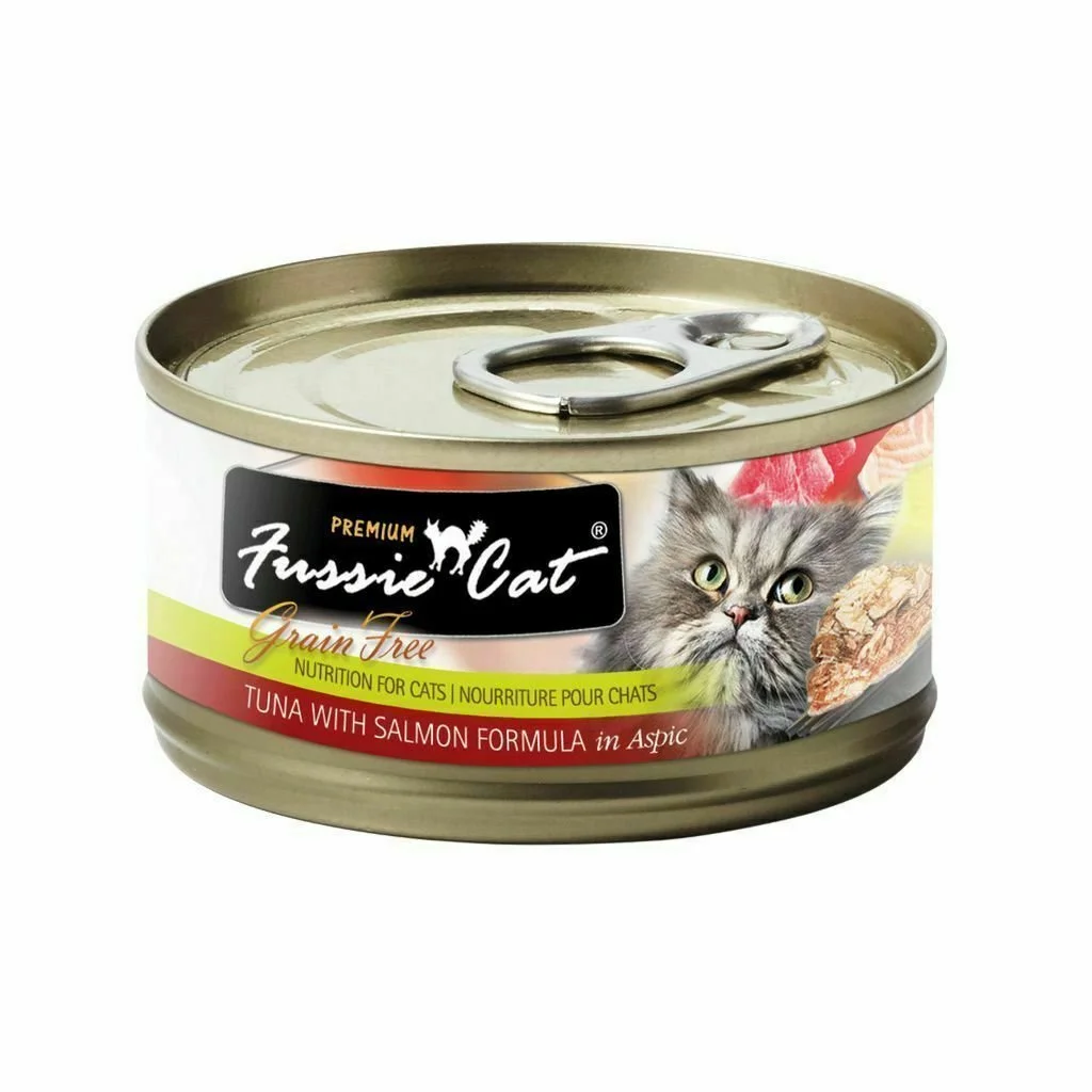Fussie Cat Premium Tuna with Salmon Formula in Aspic (2.82oz)