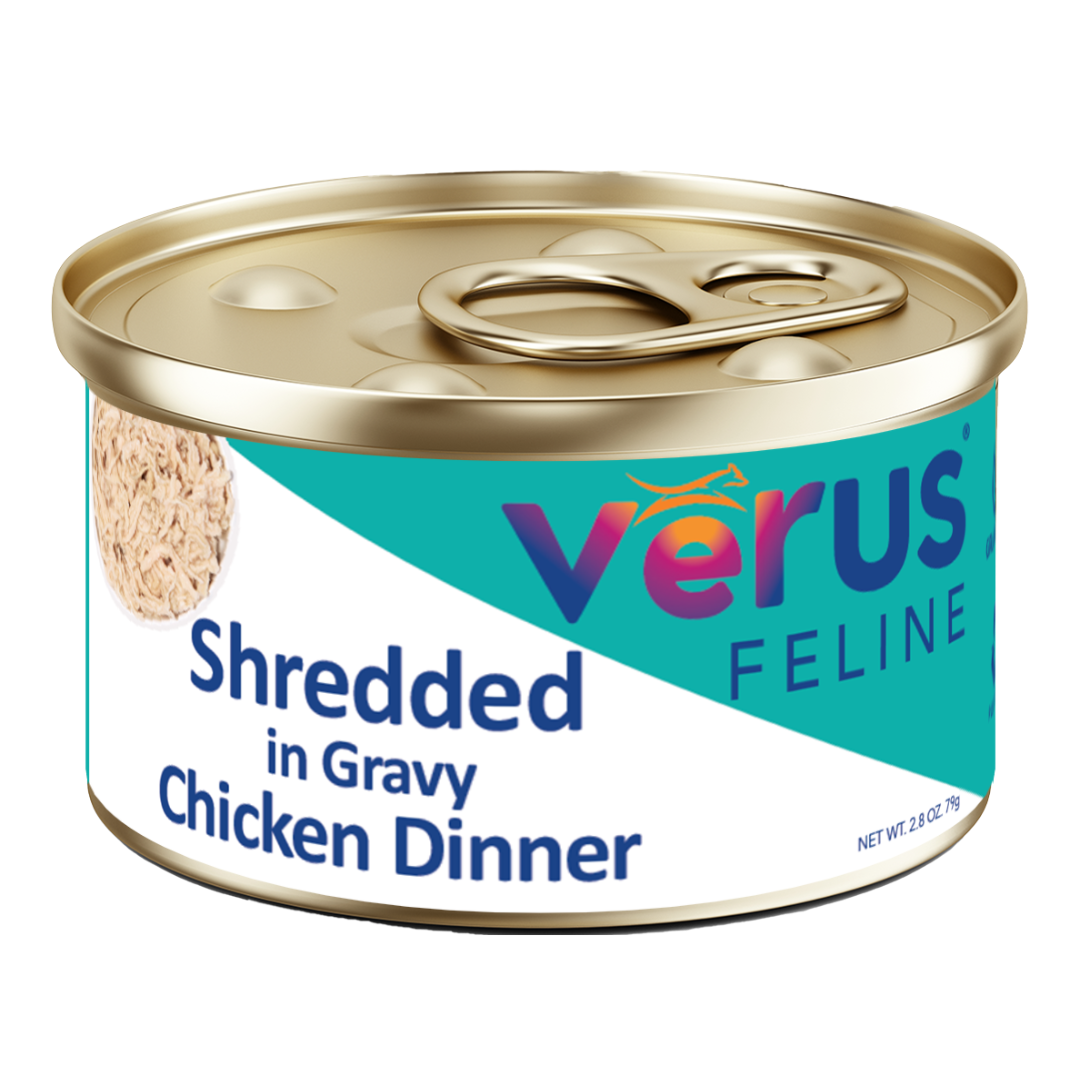 VERUS Feline Chicken Dinner Shredded in Gravy 2.8oz