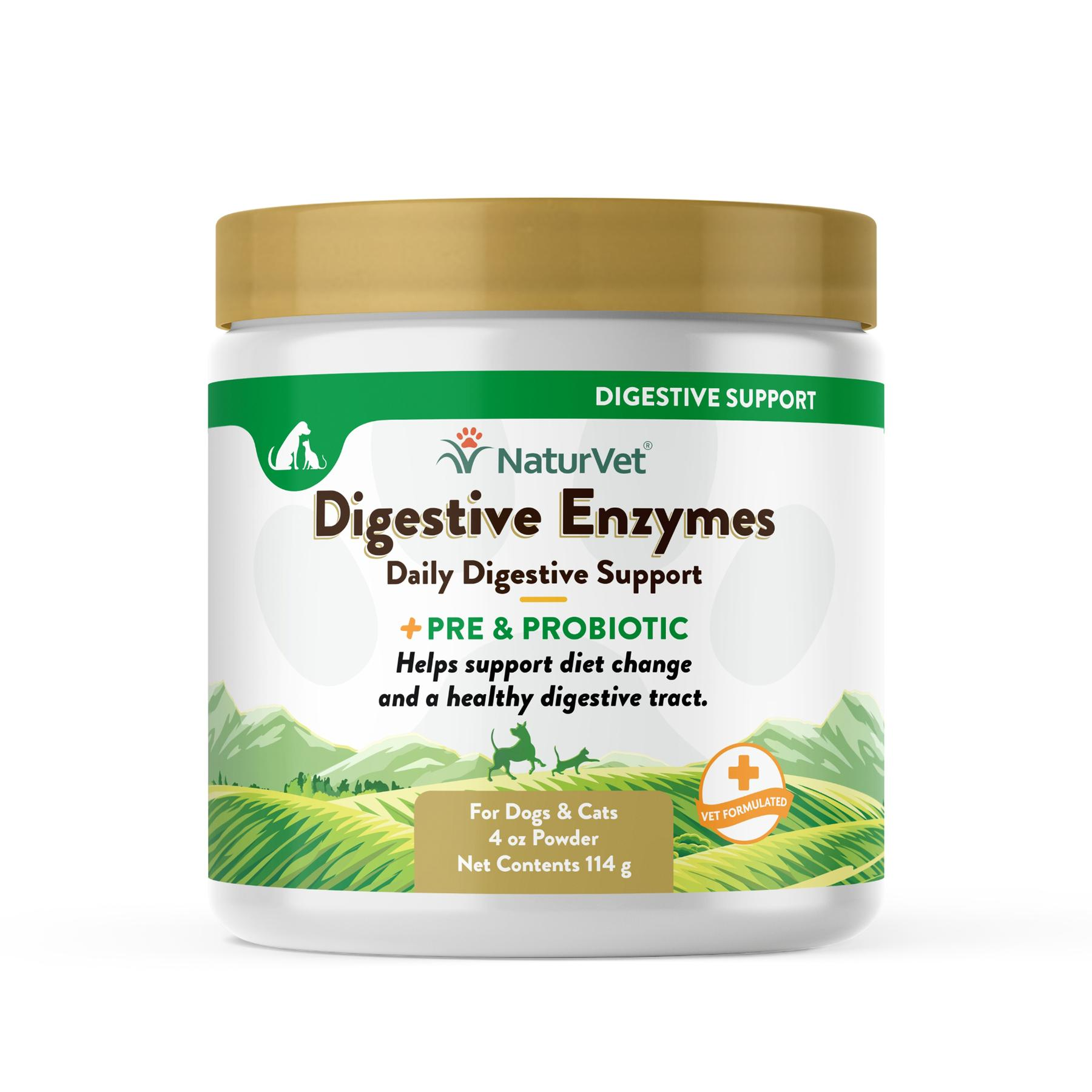 NaturVet Digestive Enzymes - Daily Digestive Support Powder