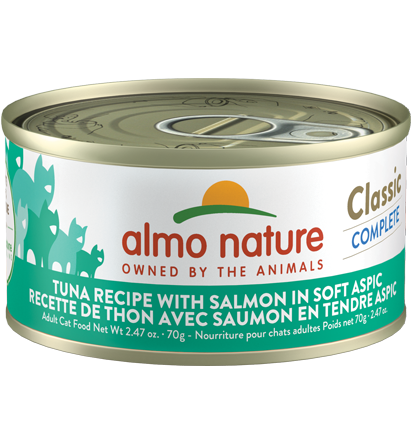Almo Nature USA Natural Tuna Recipe with Salmon in Soft Aspic 2.47oz