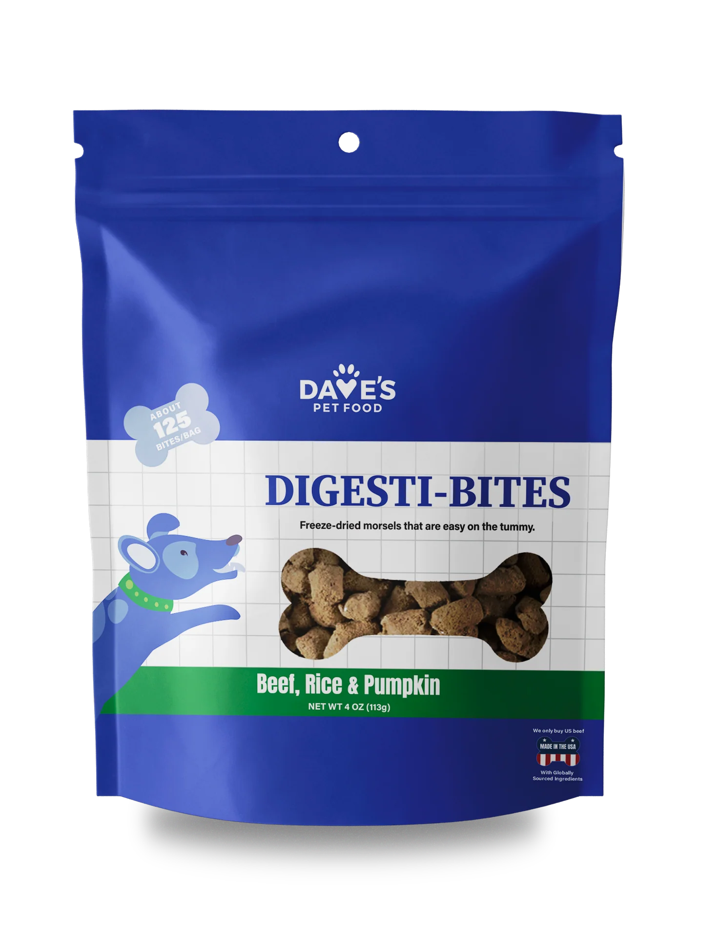 Dave's Pet Foods Freeze Dried ||  Beef, Rice, & Pumpkin (4oz)