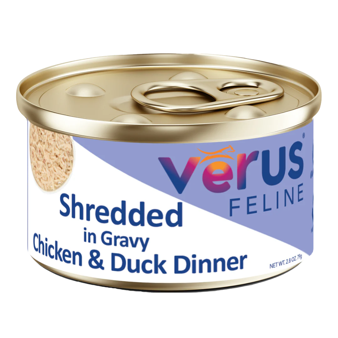 VERUS Feline Chicken & Duck Dinner Shredded in Gravy 2.8oz