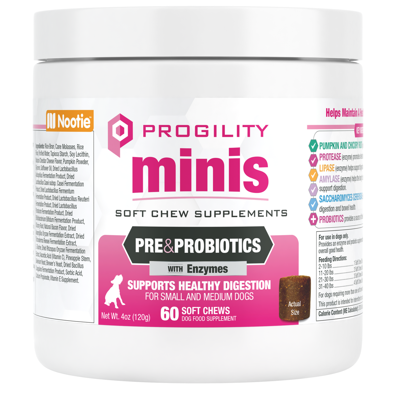 Progility Minis Soft Chew Supplements Pre & Probiotics