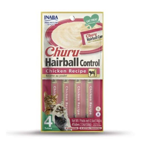 Inaba Cat Treats || Churu Hairball Control | Chicken Recipe (4oz)