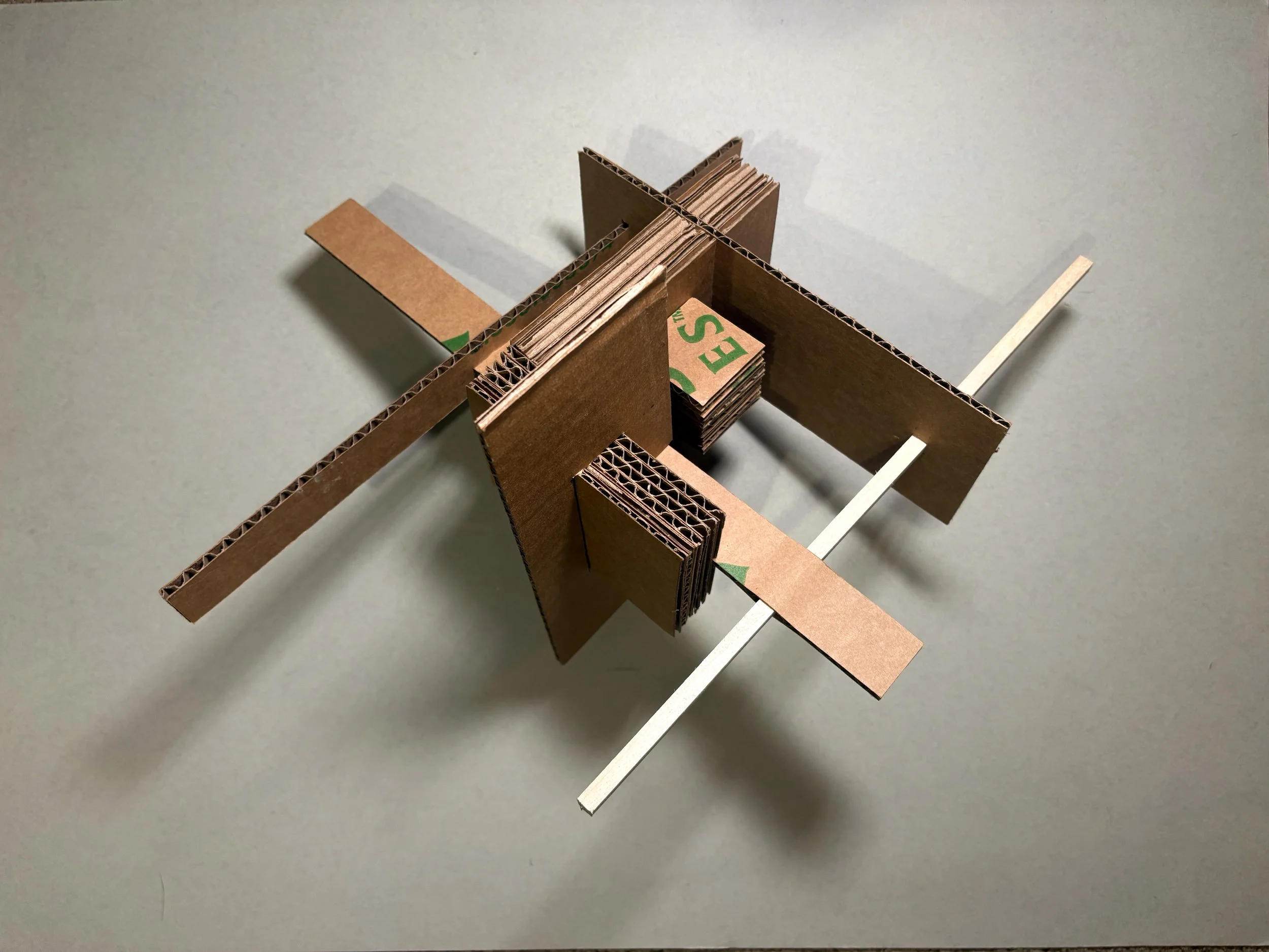 Kit of Parts Full Scale Model 1 - Cardboard & Basswood