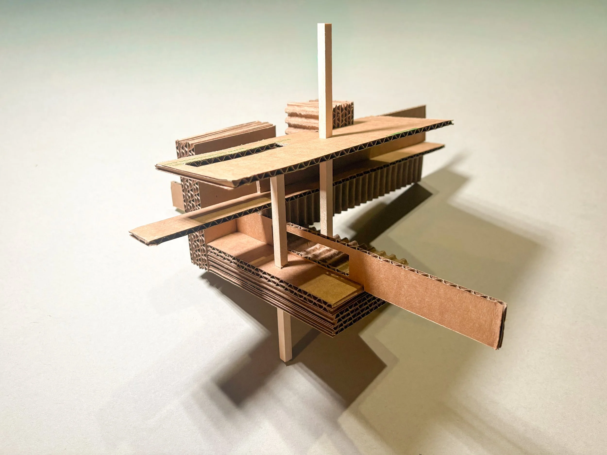 Kit of Parts Full Scale Model 2 - Cardboard & Basswood