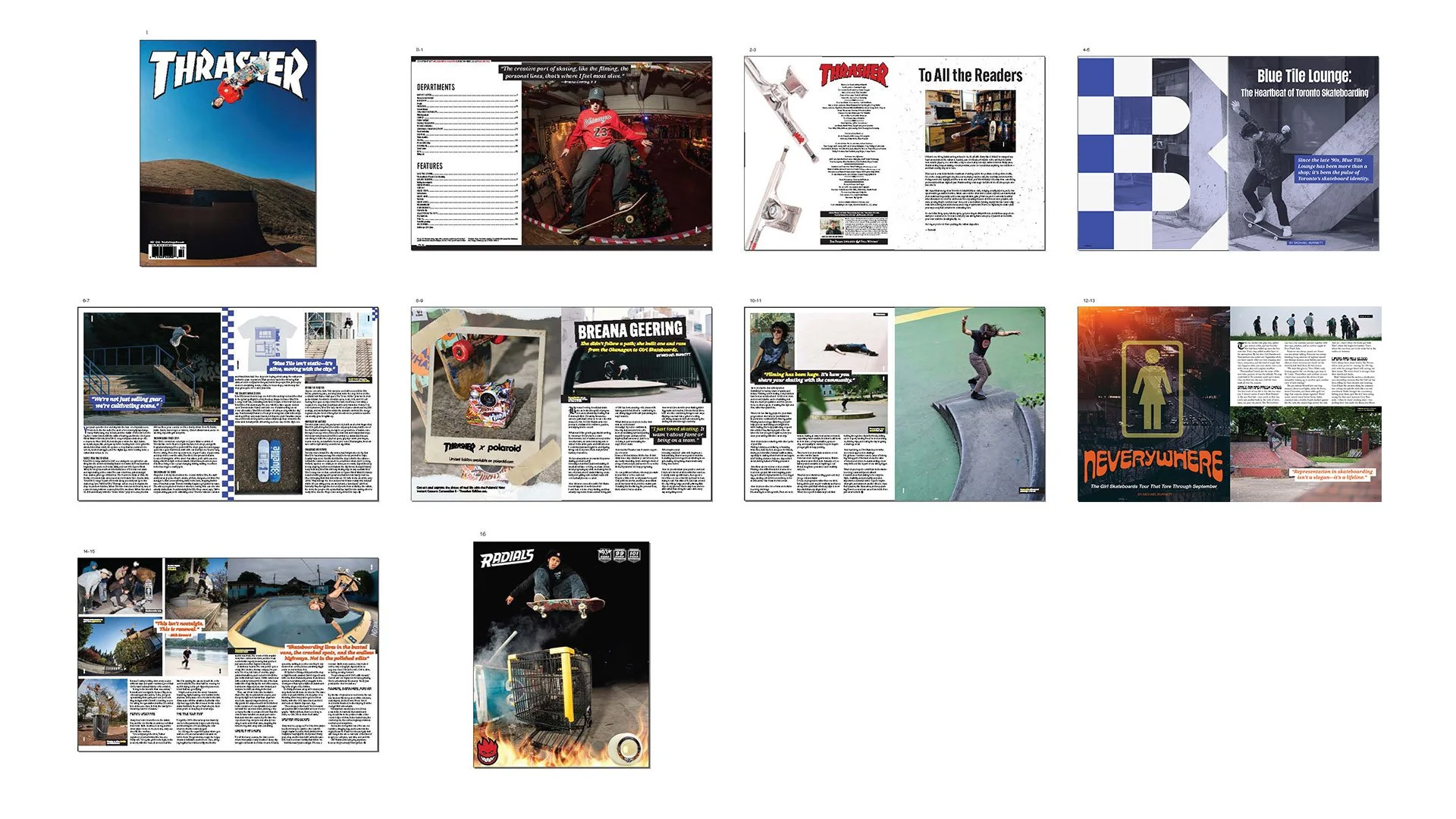 flatplan for thrasher magazine