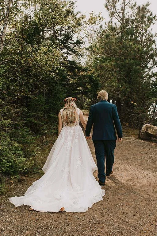 Carp River Garden Wedding in Marquette Michigan