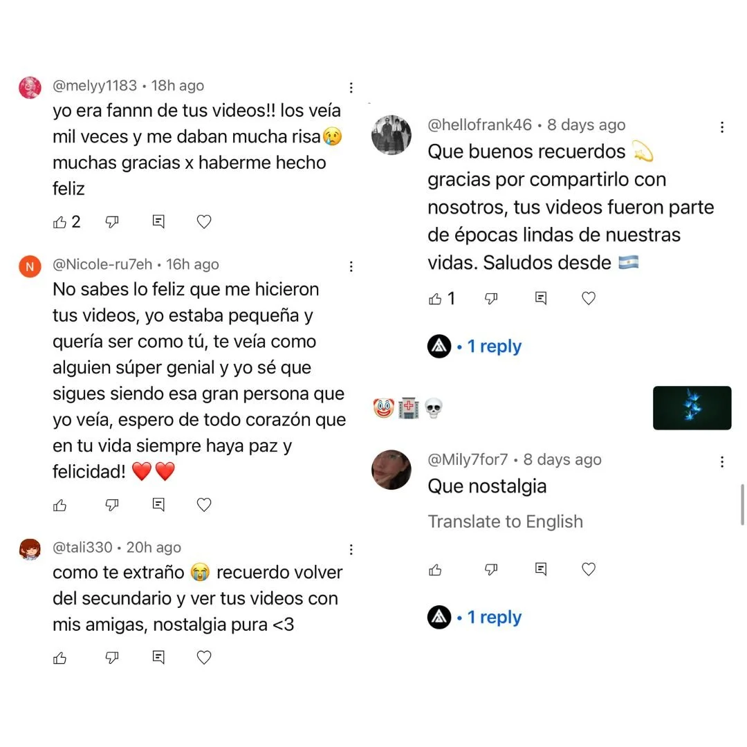 A collection of the best comment from her youtube channel fans the "lunaticos".