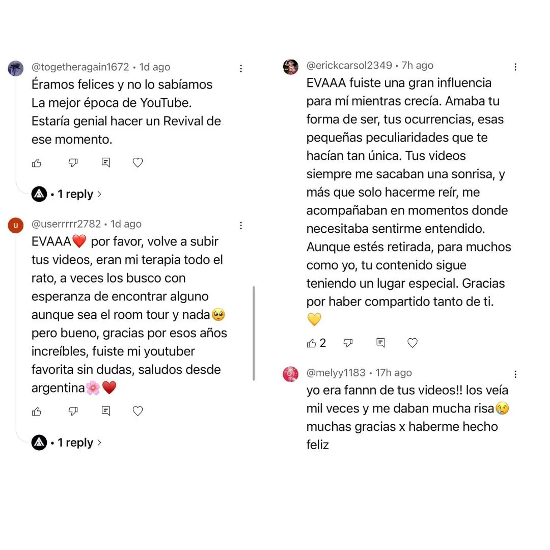 A collection of the best comment from her youtube channel fans the "lunaticos".
