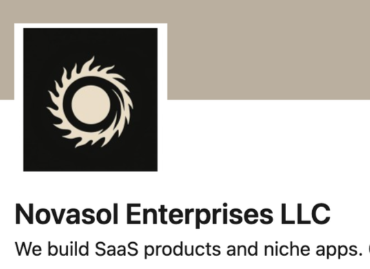 Logo for Novasol Enterprises LLC, an agency building SaaS products and niche apps.