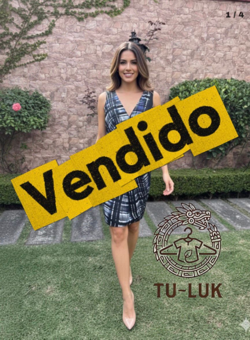 Vestido Cruzado de Cuadros Banana Republic