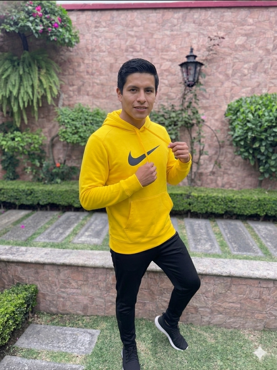 Nike Talla L Therma-FIT Hoodie – Yellow Punch