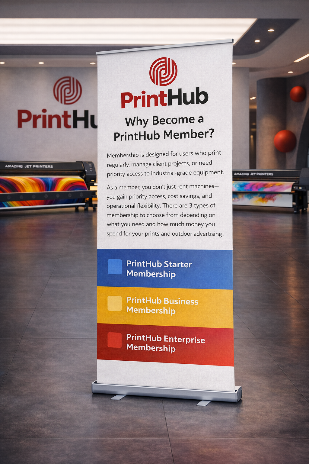 Roll Up Banner Clip Type with Customized Print