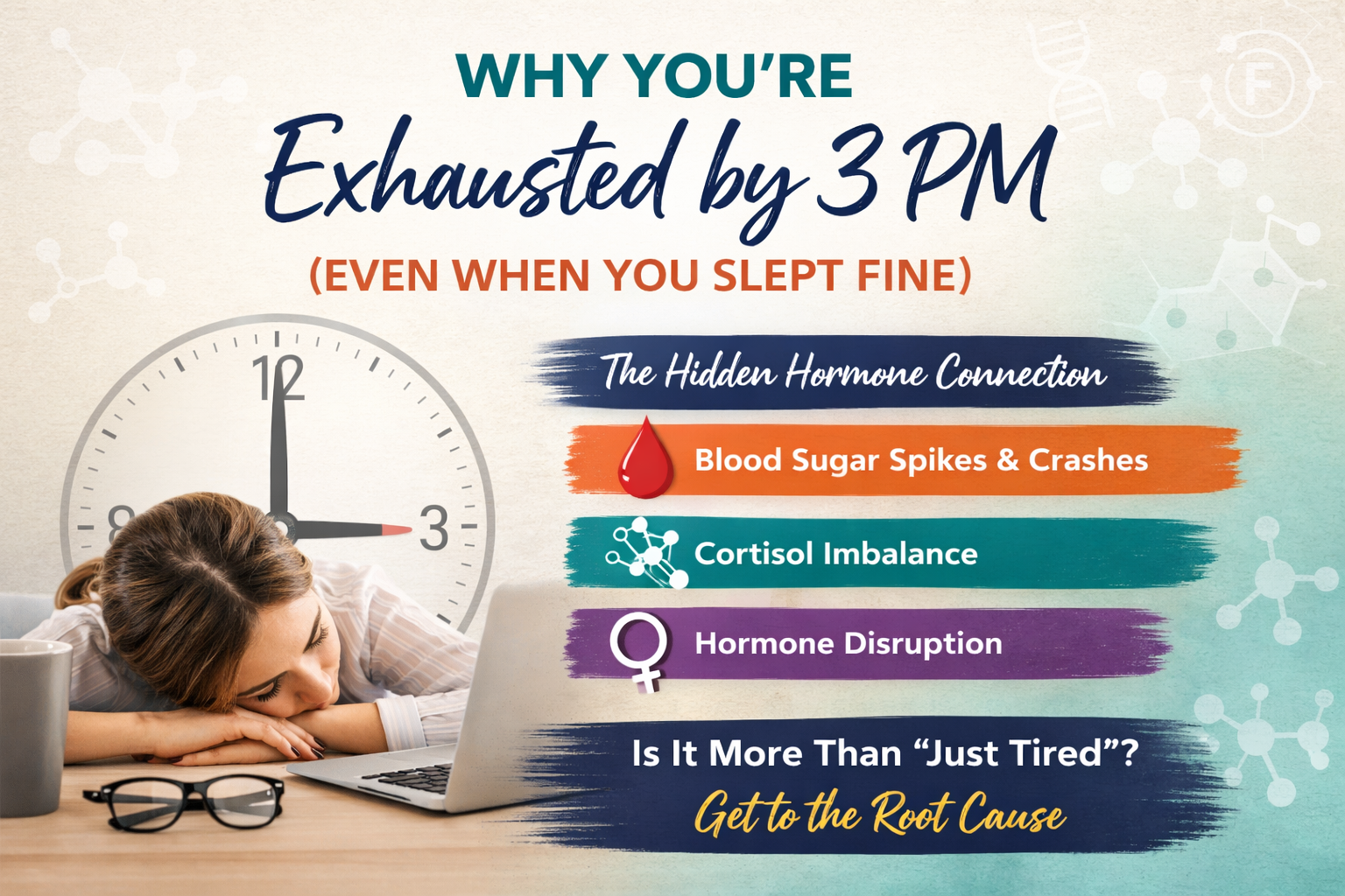 Why You’re Exhausted by 3 PM (Even When You Slept Fine): The Hidden Hormone Connection