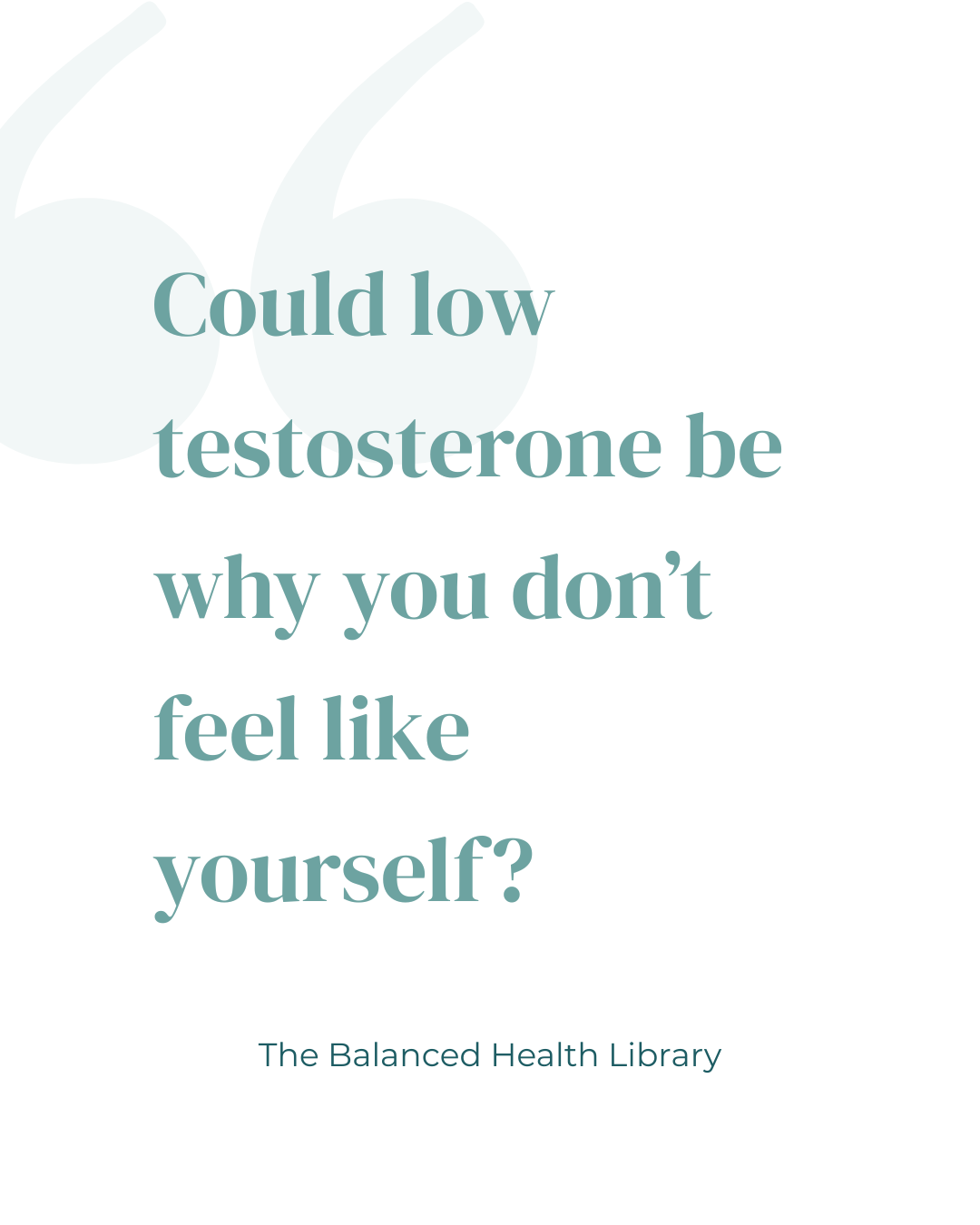 Could Low Testosterone Be Why You Don't Feel Like Yourself?