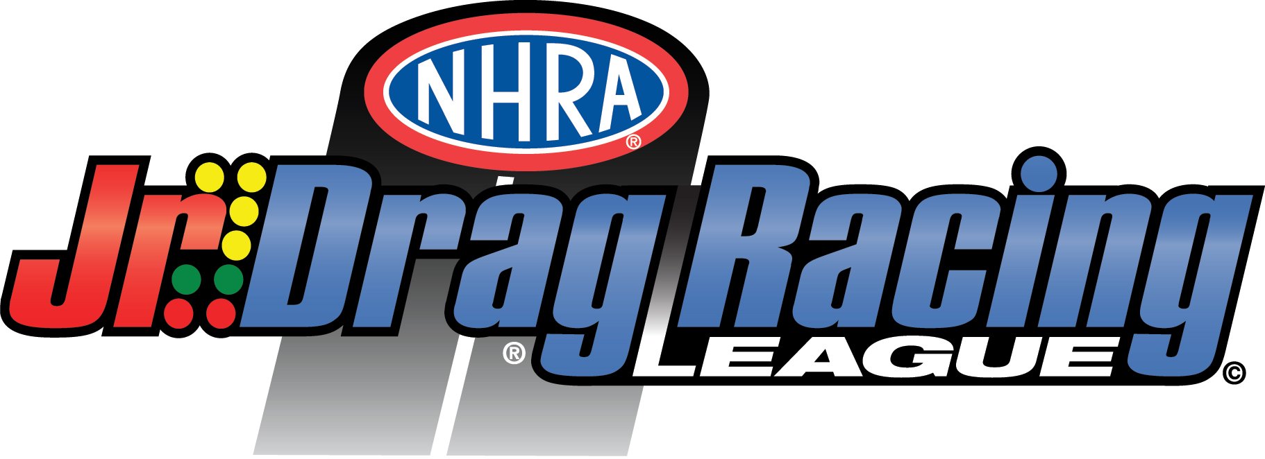 Logo of the Jr Drag Racing League, featuring the NHRA emblem at the top