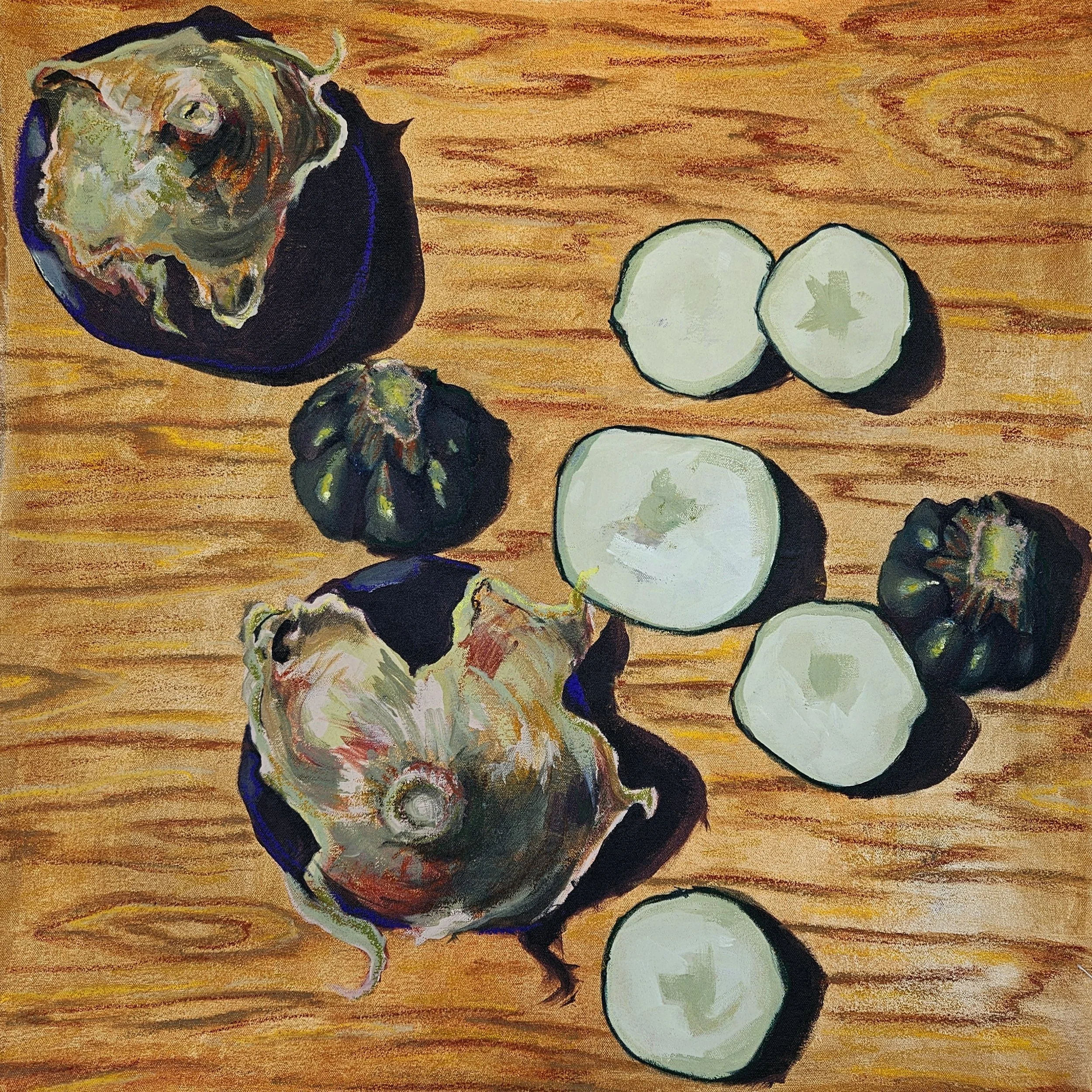 Eggplant & Zuccs 20x20