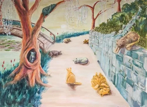 Felinetopia 36x48